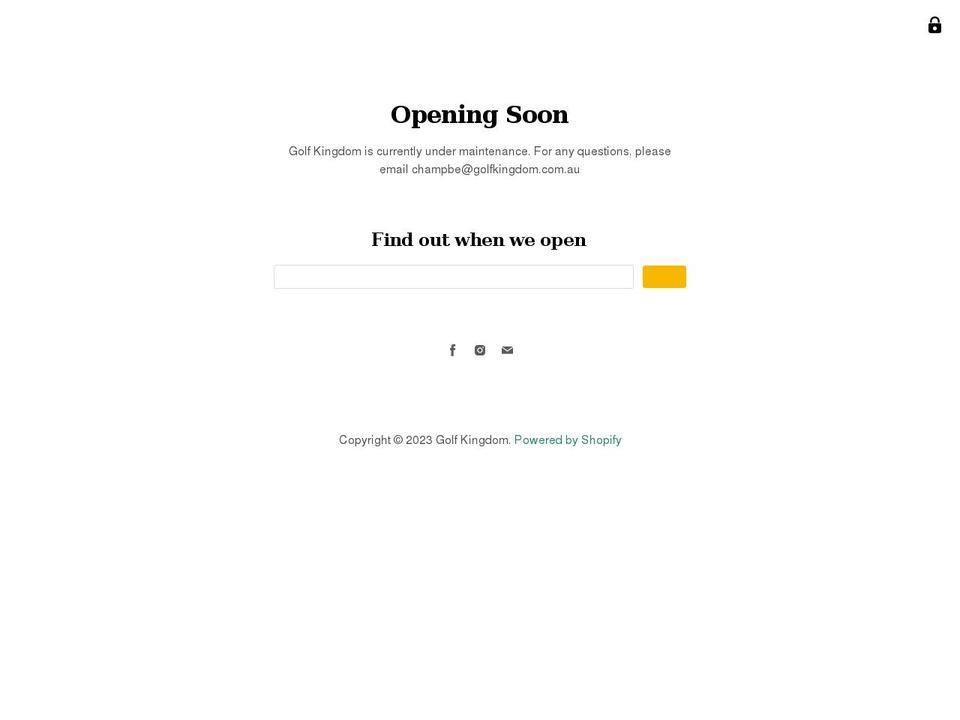 golfkingdom.com.au shopify website screenshot