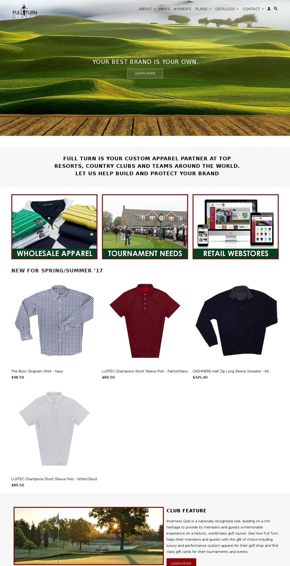 golflicensingcompany.com shopify website screenshot
