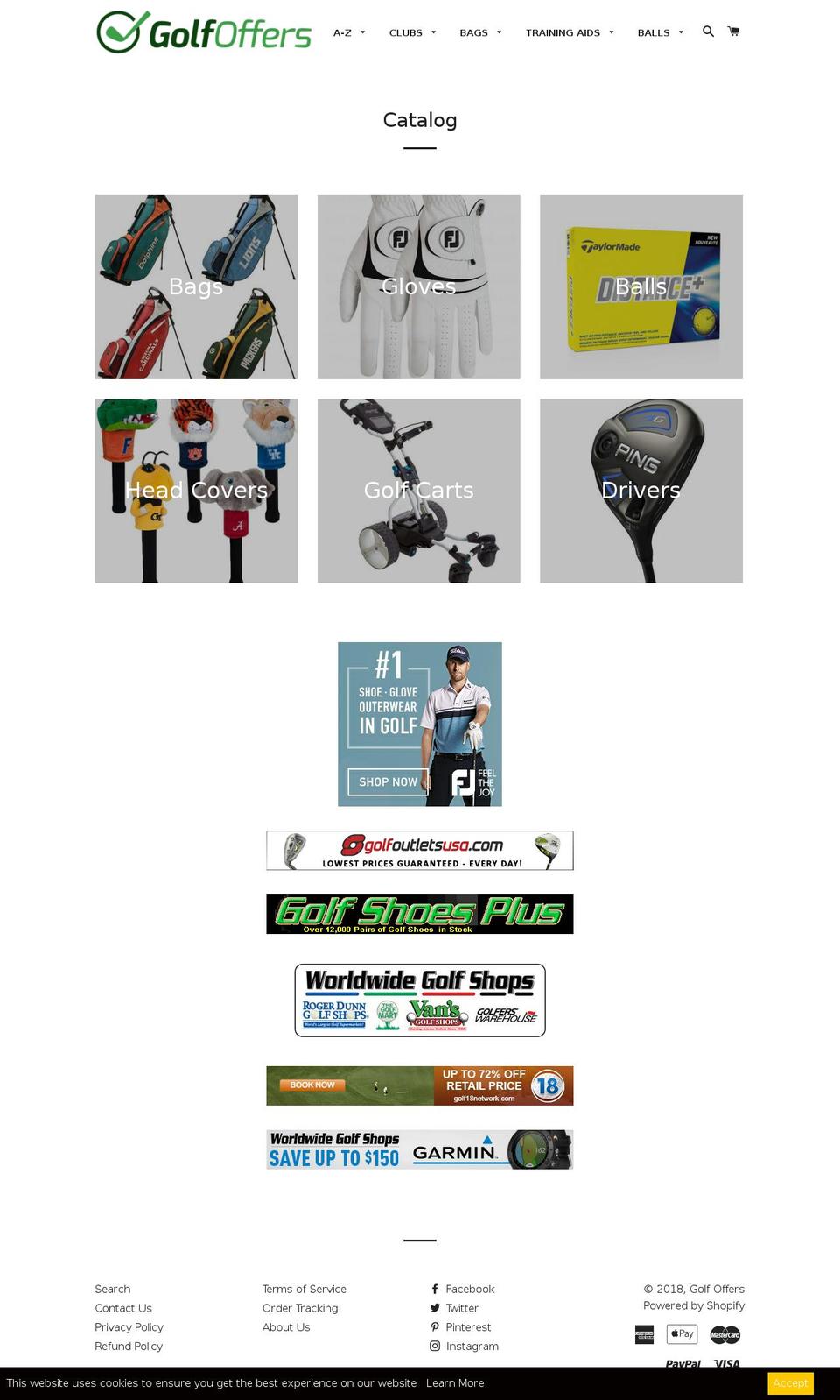 golfoffers.com — Shopify storefront screenshot