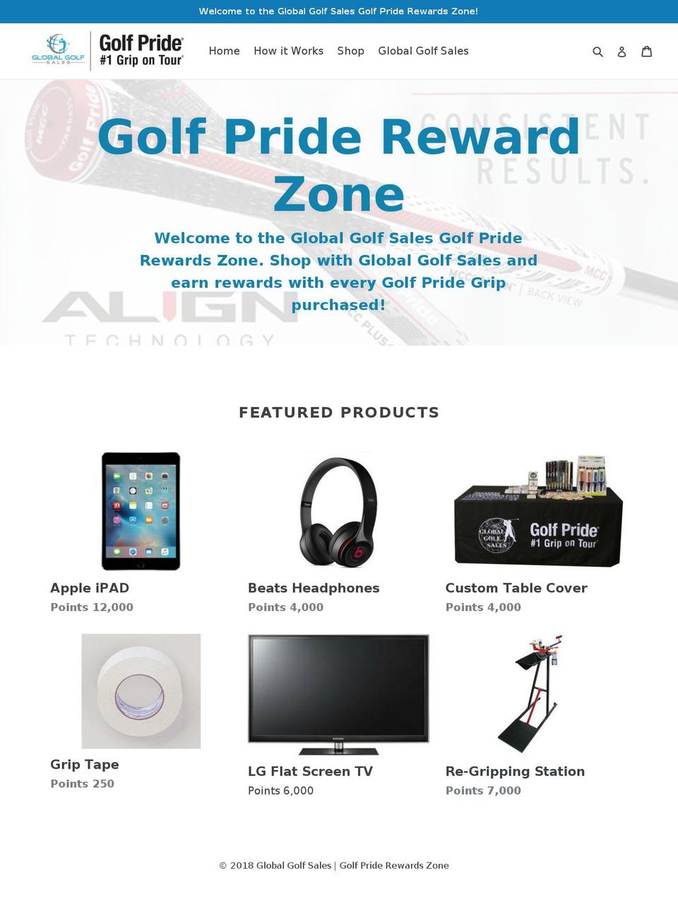 golfpriderewardzone.com — Shopify storefront screenshot