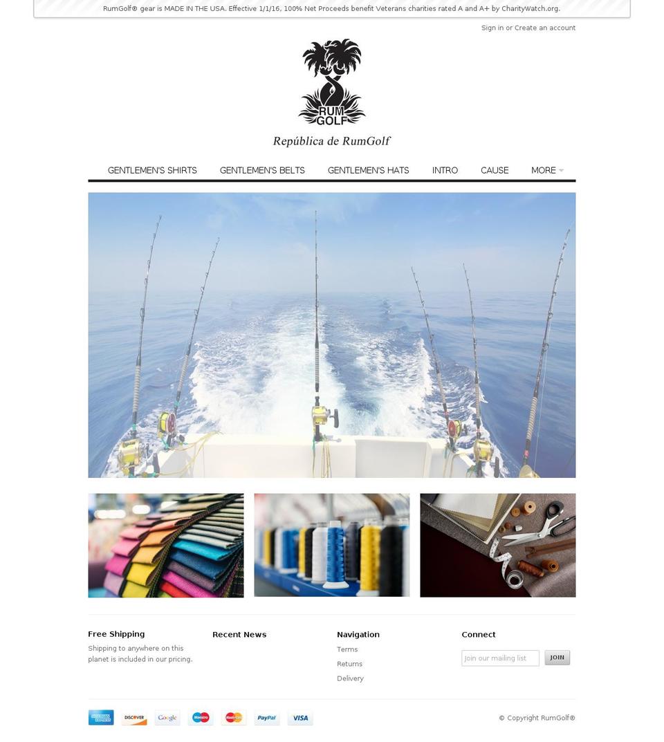 golfrum.com shopify website screenshot