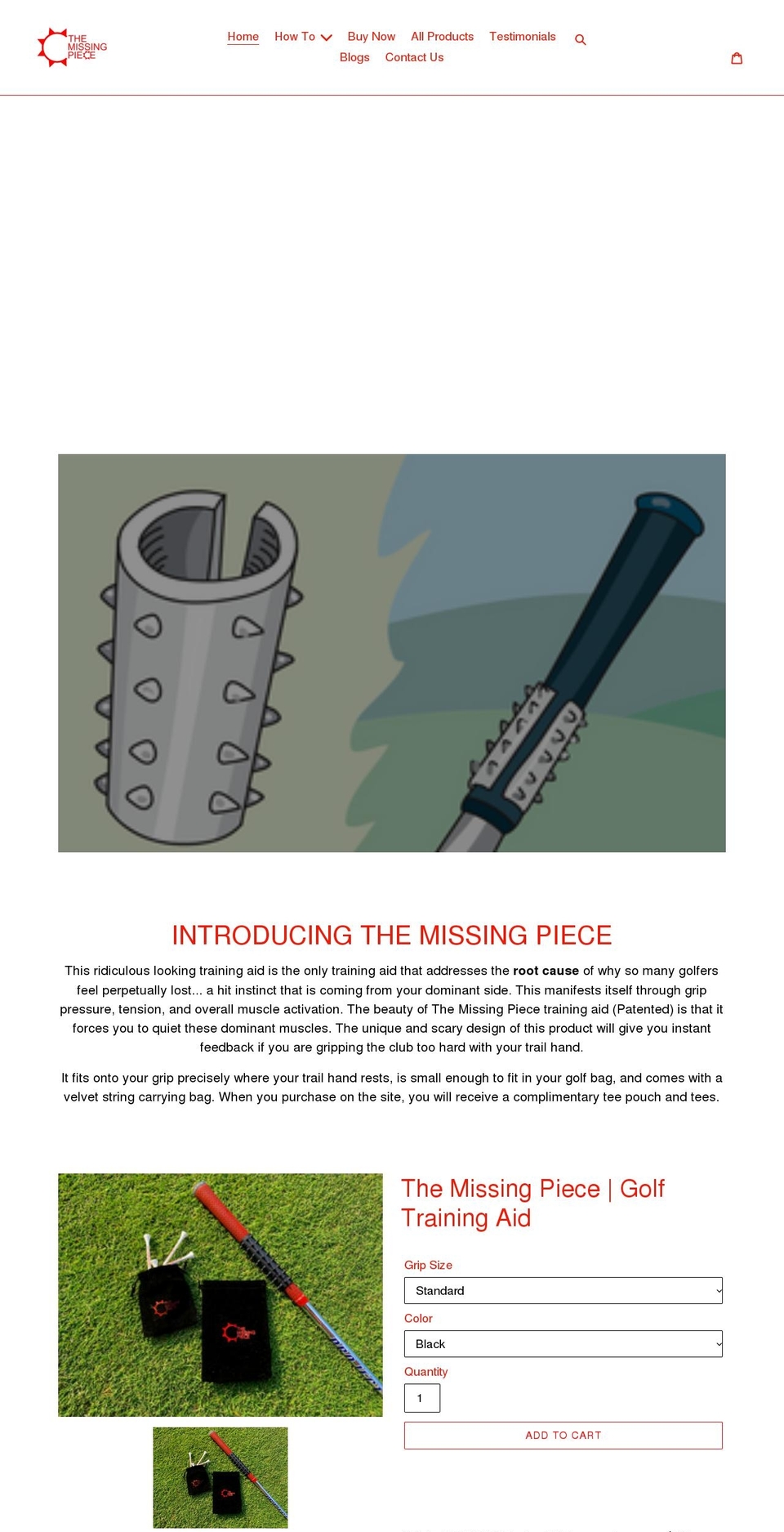 golfsmissingpiece.com shopify website screenshot