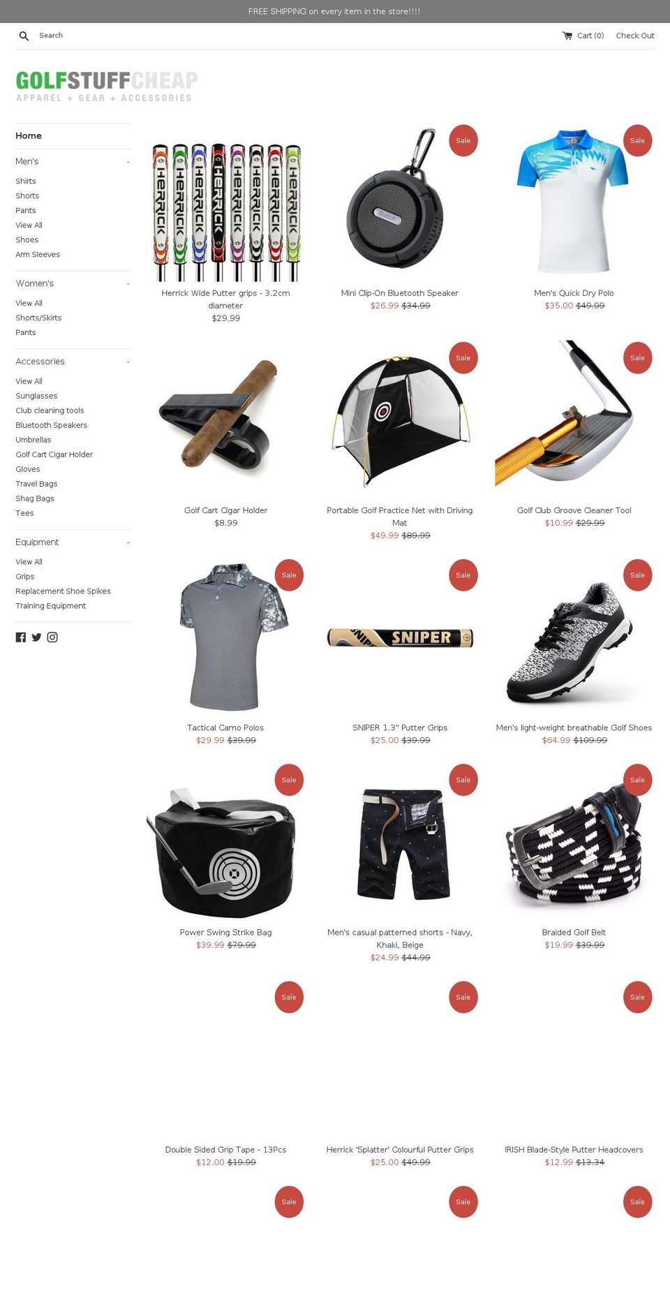 golfstuffcheap.com — Shopify storefront screenshot