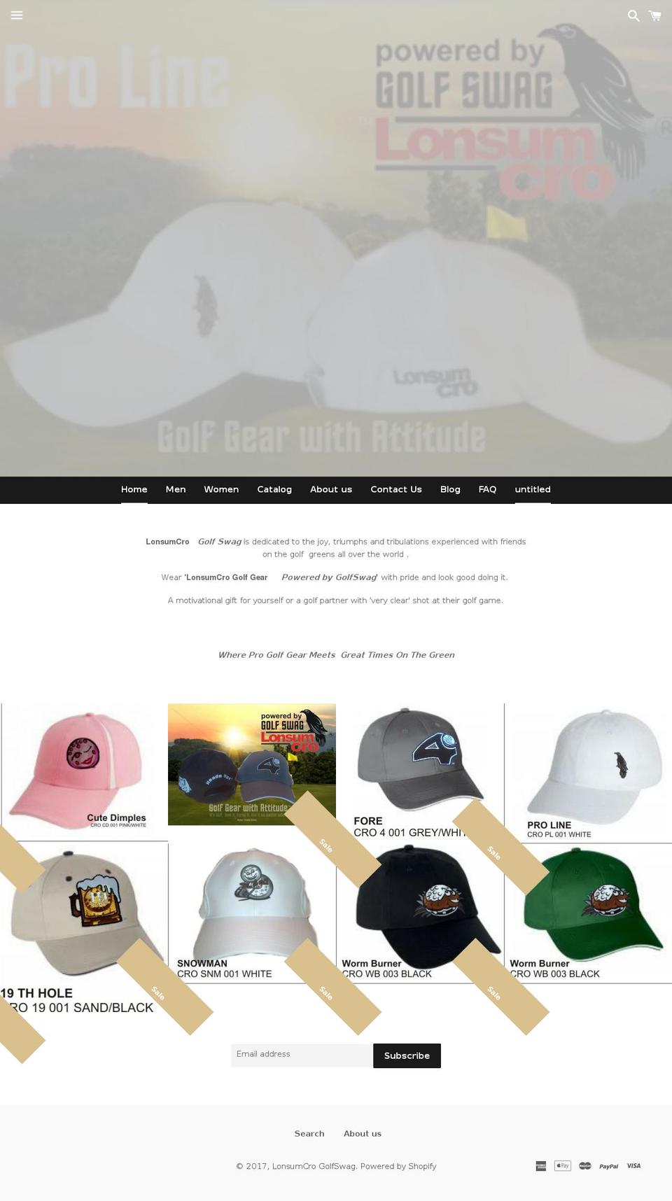 golfswag.ca shopify website screenshot