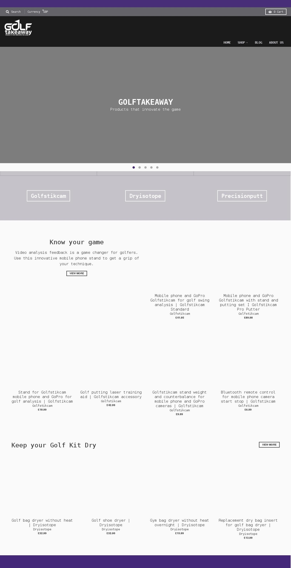 golftakeaway.com — Shopify storefront screenshot