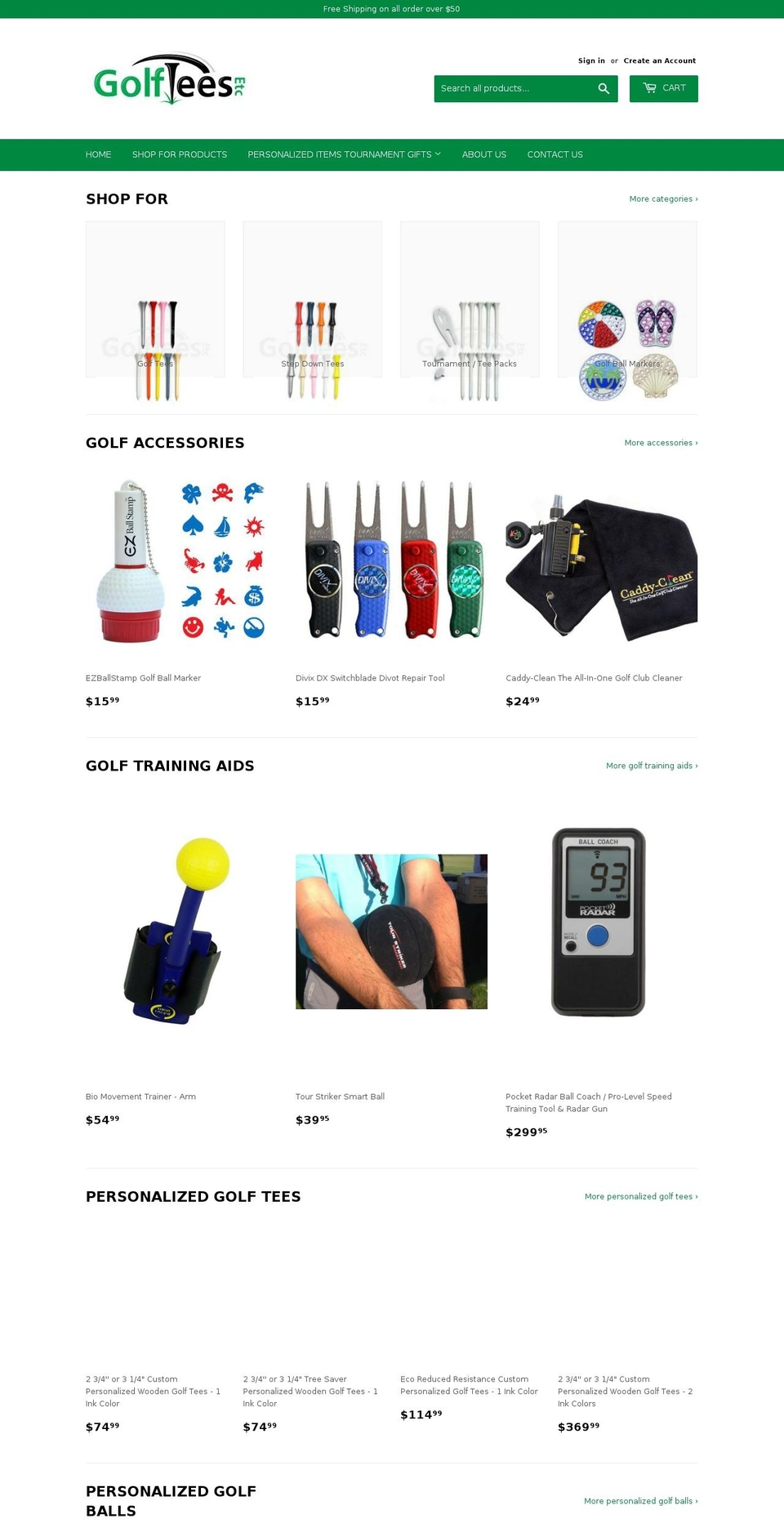 golfteesetc.co shopify website screenshot