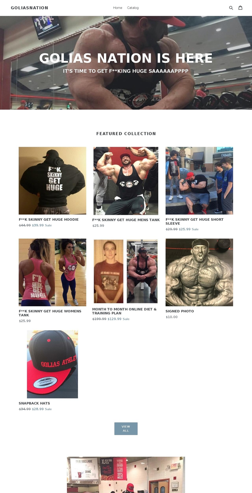 goliasnation.myshopify.com shopify website screenshot