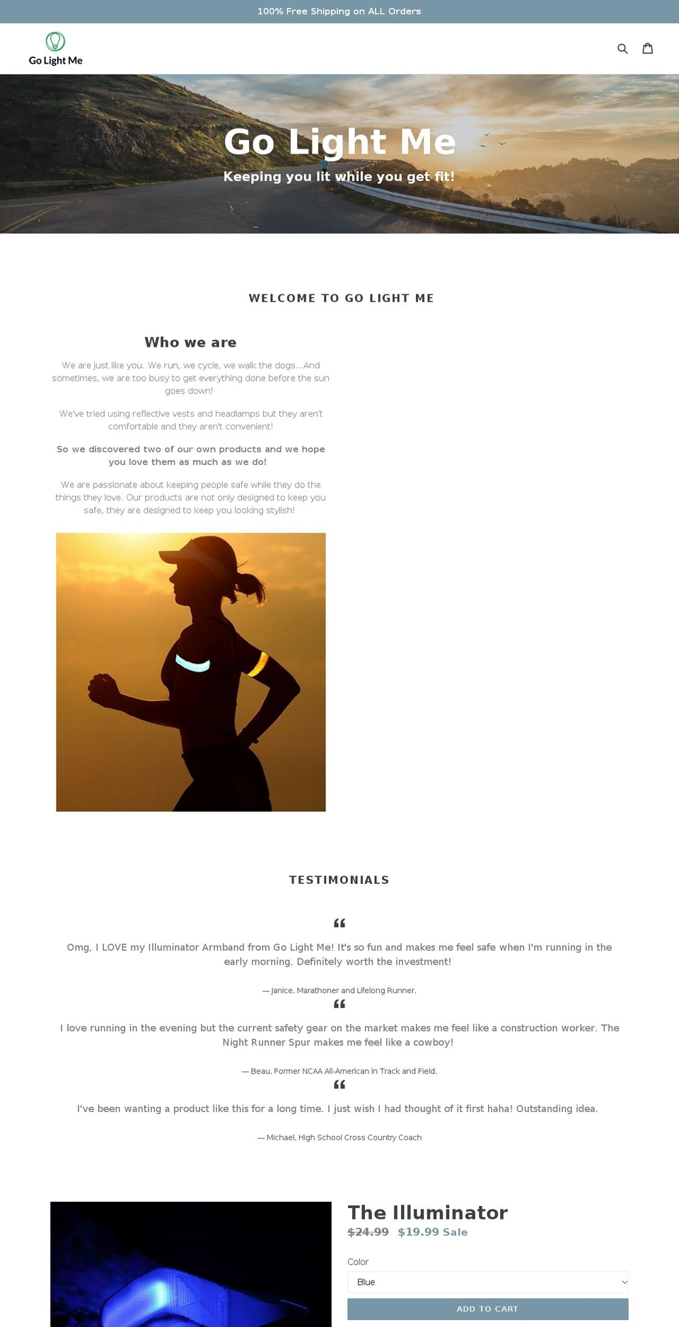 golightme.com shopify website screenshot