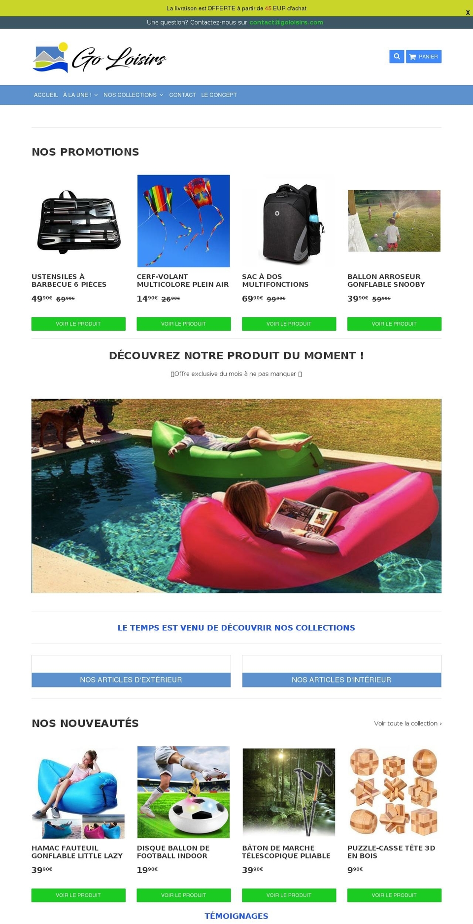 goloisirs.com — Shopify storefront screenshot