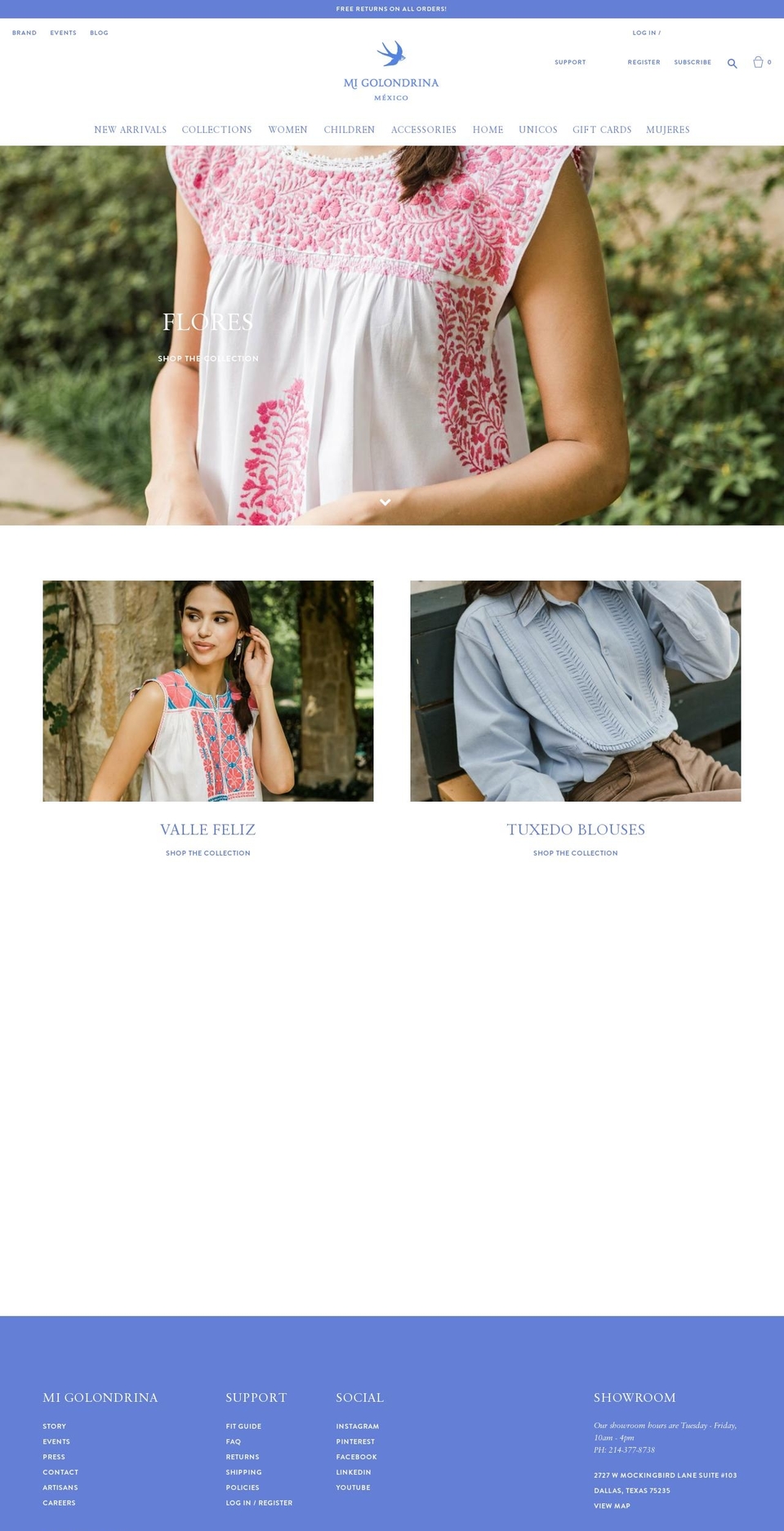 golondrina.com — Shopify storefront screenshot