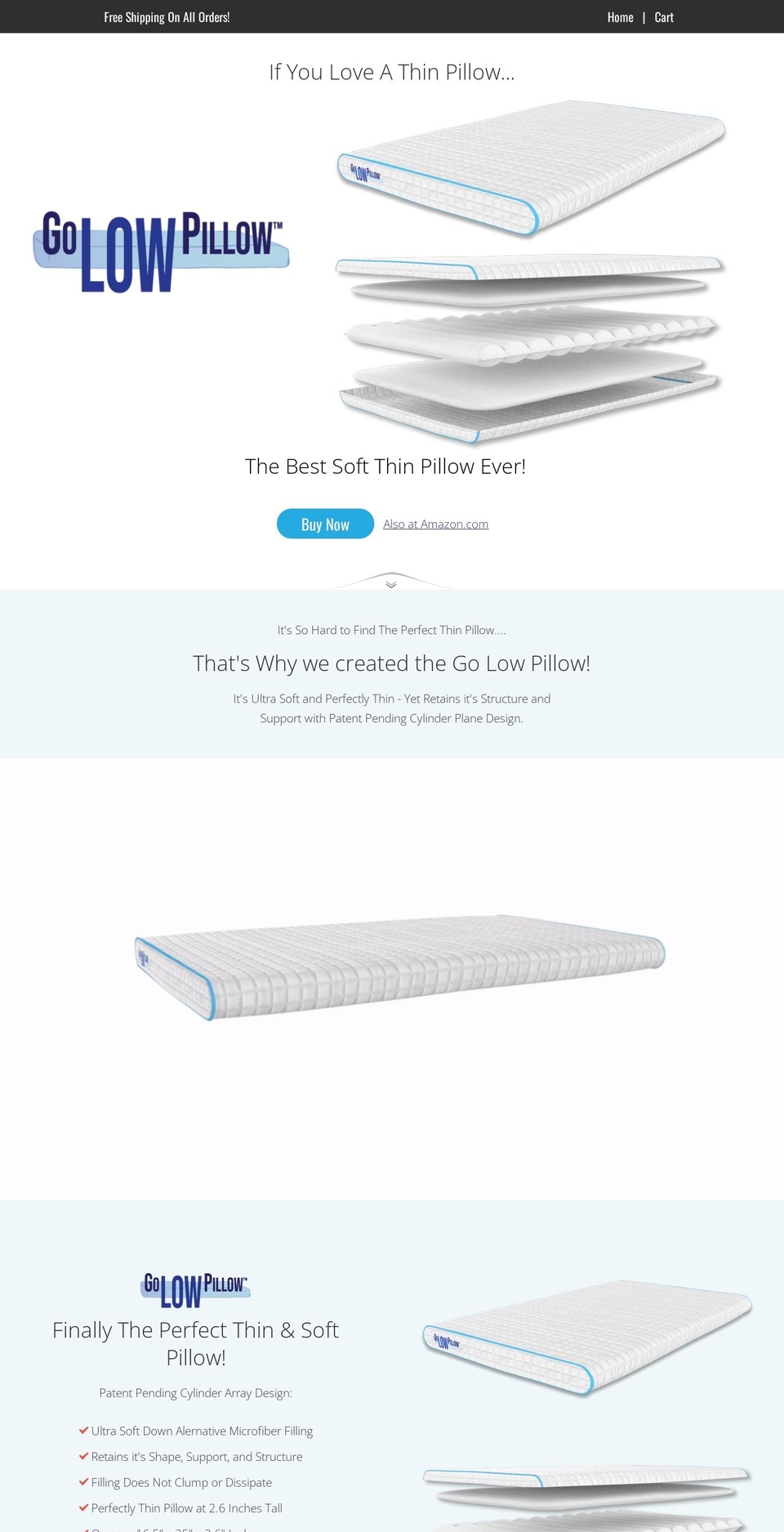 golowpillow.com shopify website screenshot
