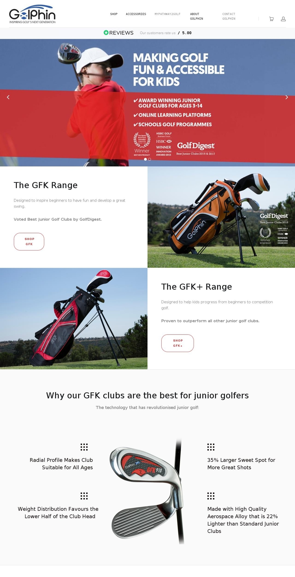 golphin.com — Shopify storefront screenshot