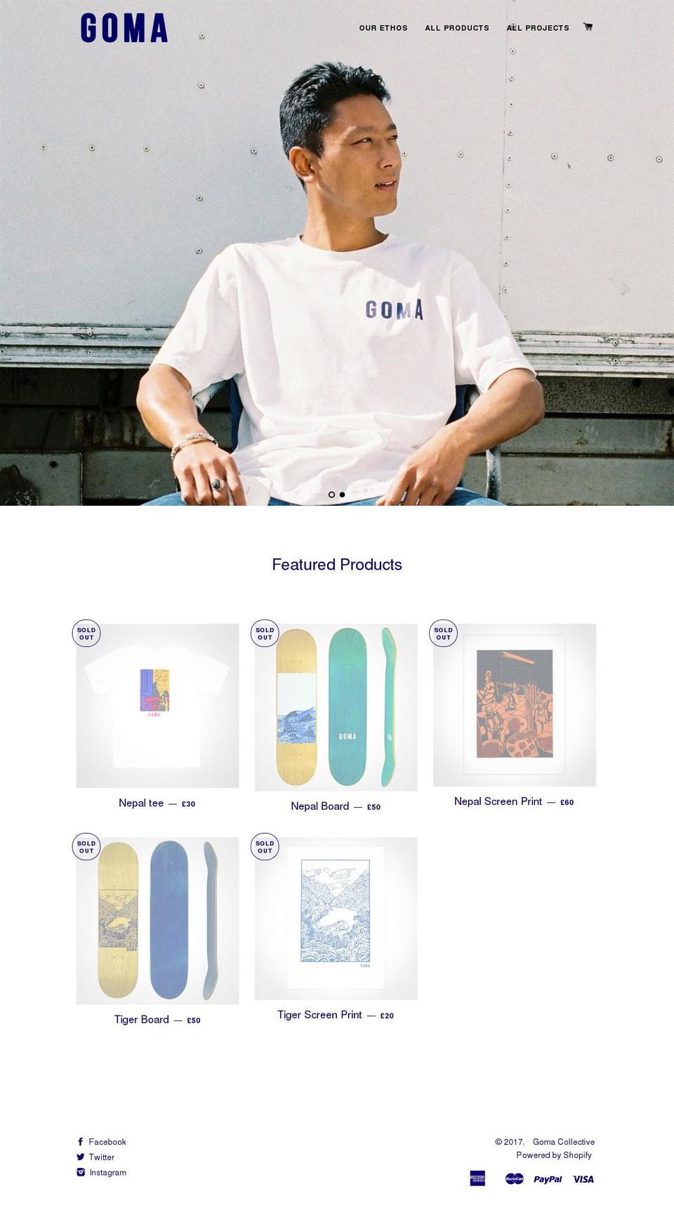 gomacollective.com shopify website screenshot