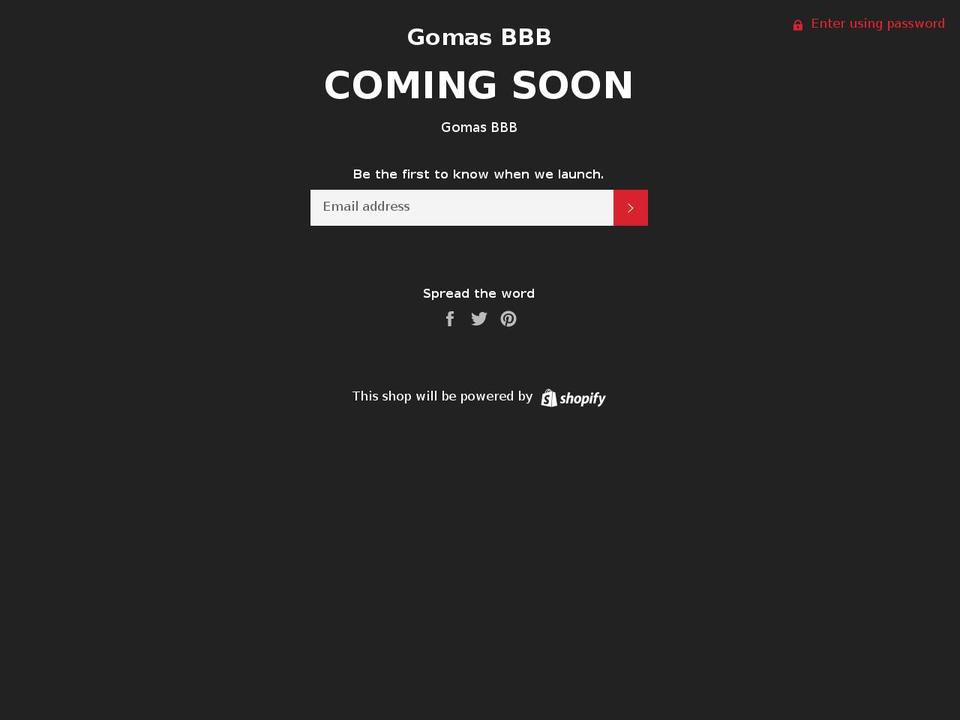 gomasbbb.com — Shopify storefront screenshot