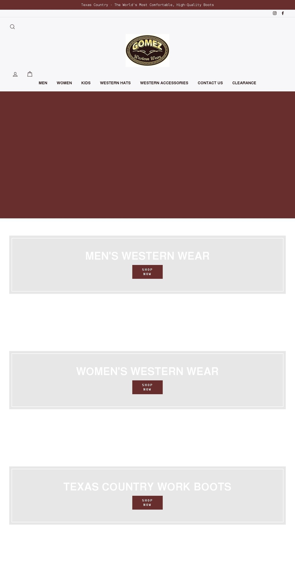 Revised Gomez Site Aug Shopify theme site example gomezbootranch.net