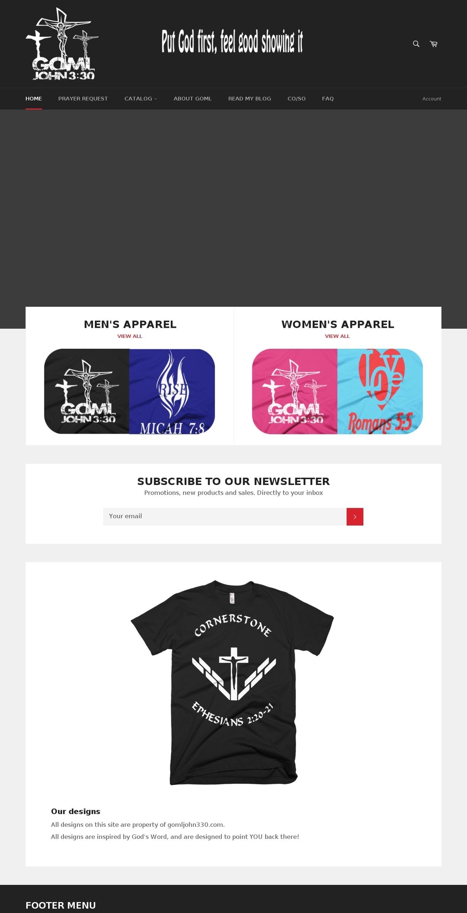 gomljohn330.com shopify website screenshot