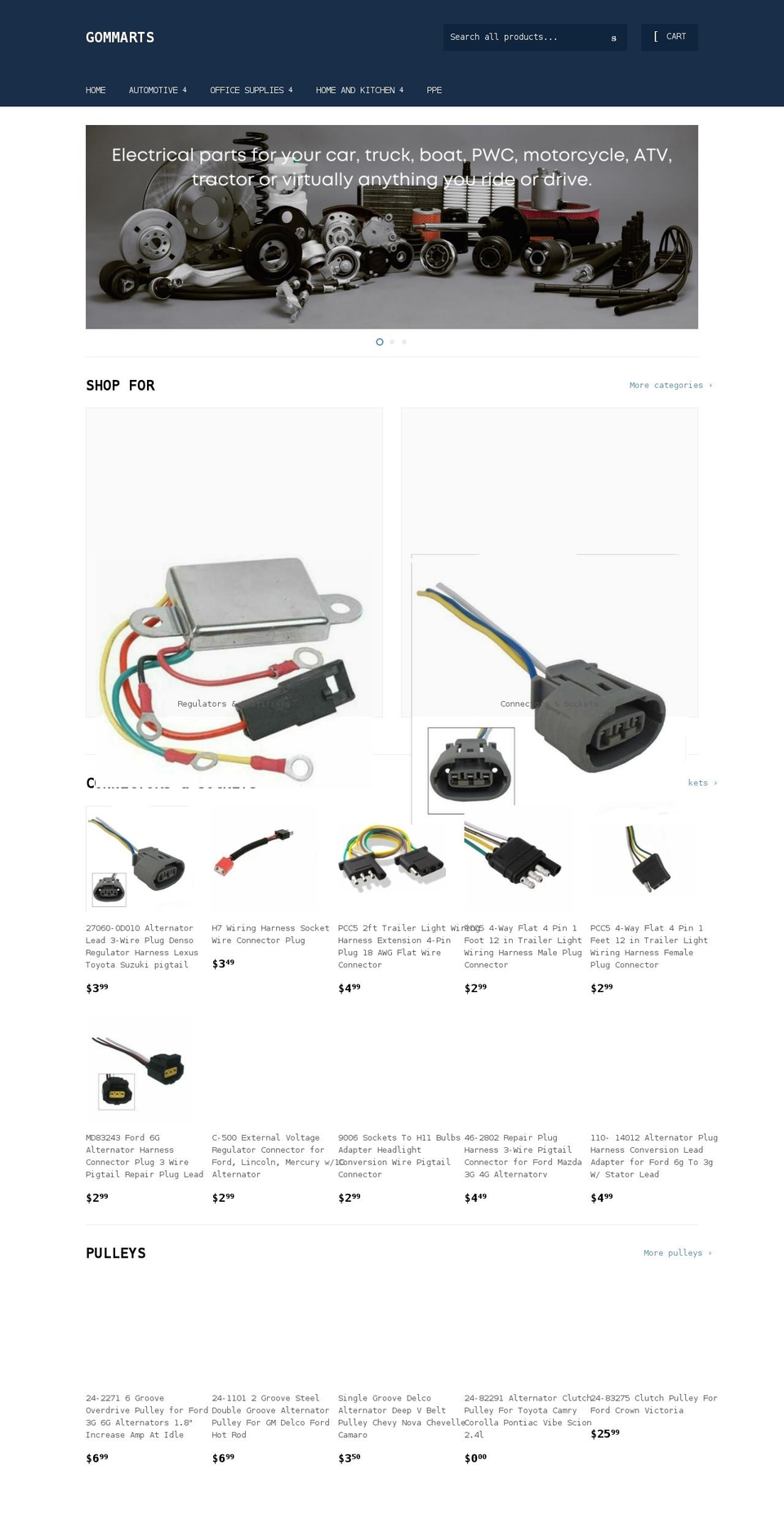 gommarts.com shopify website screenshot