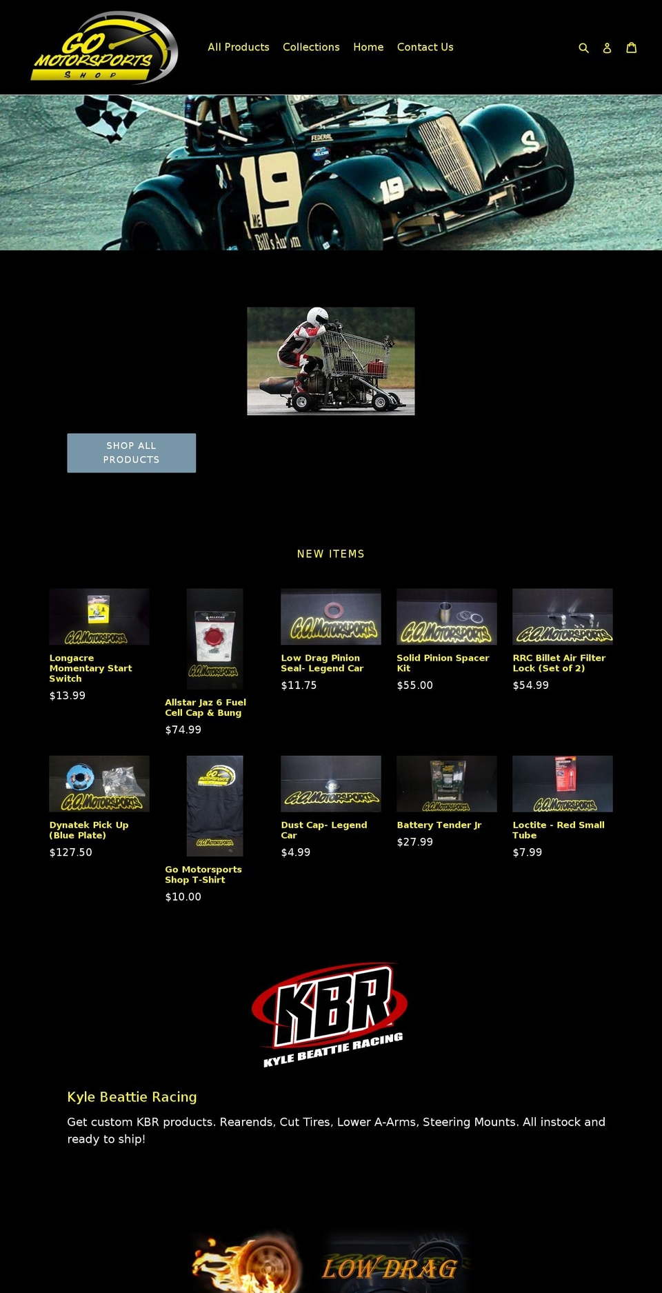 gomotorsportsshop.com shopify website screenshot