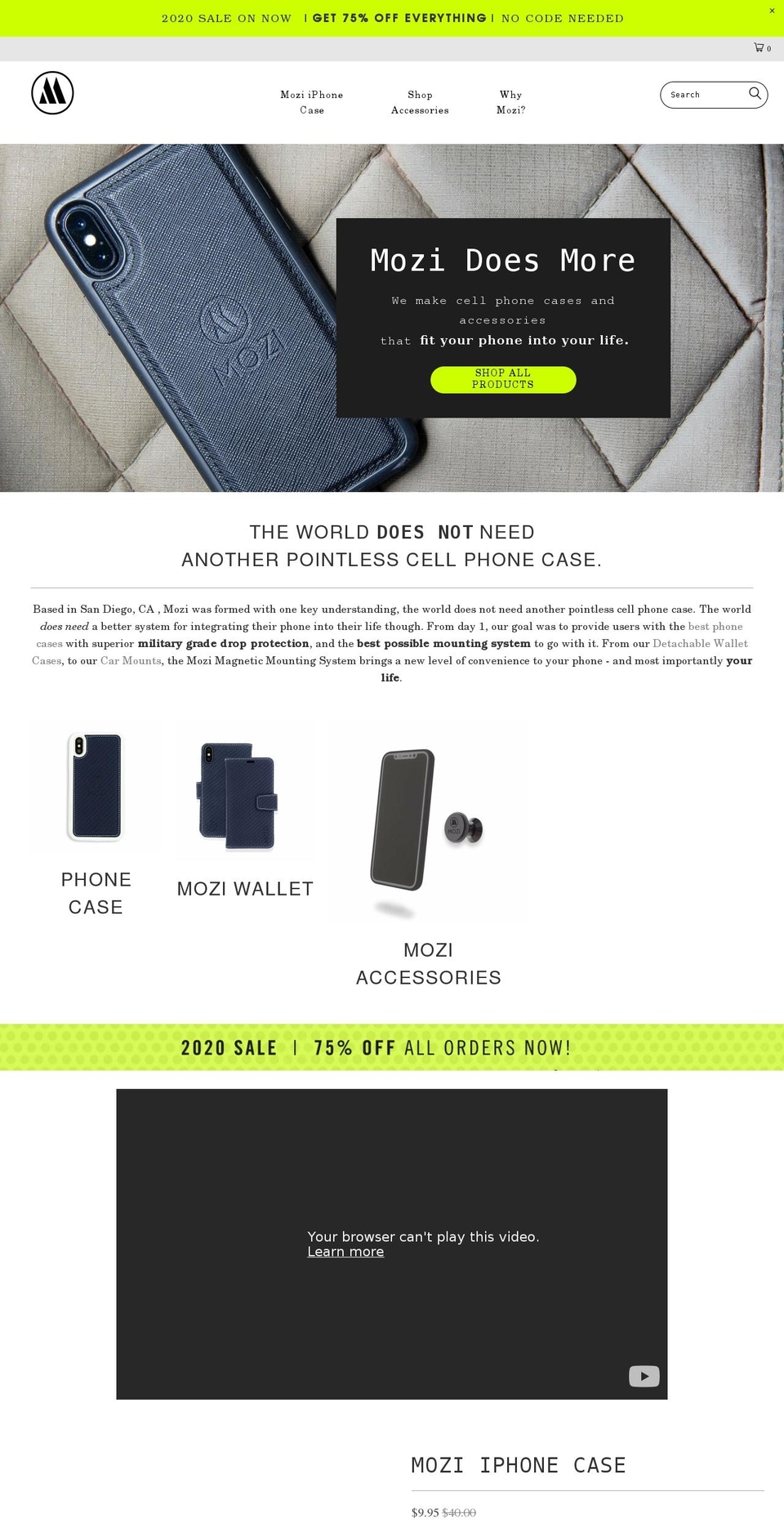 gomozi.com shopify website screenshot