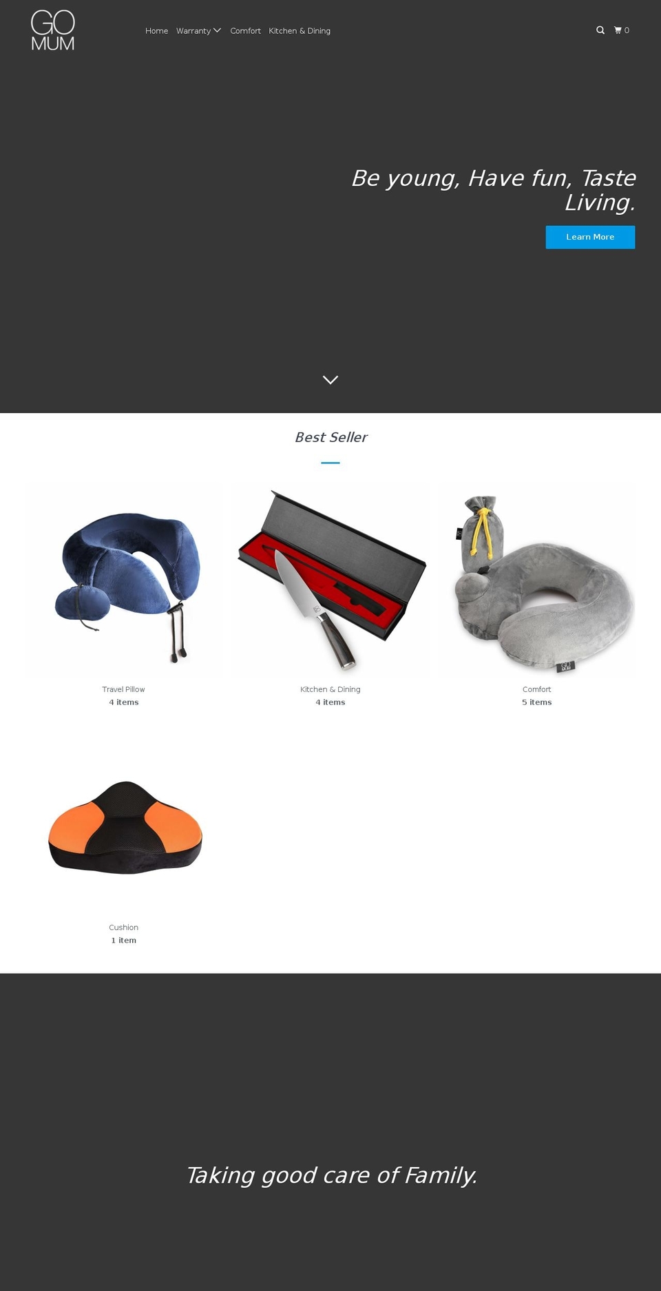 gomum.com — Shopify storefront screenshot