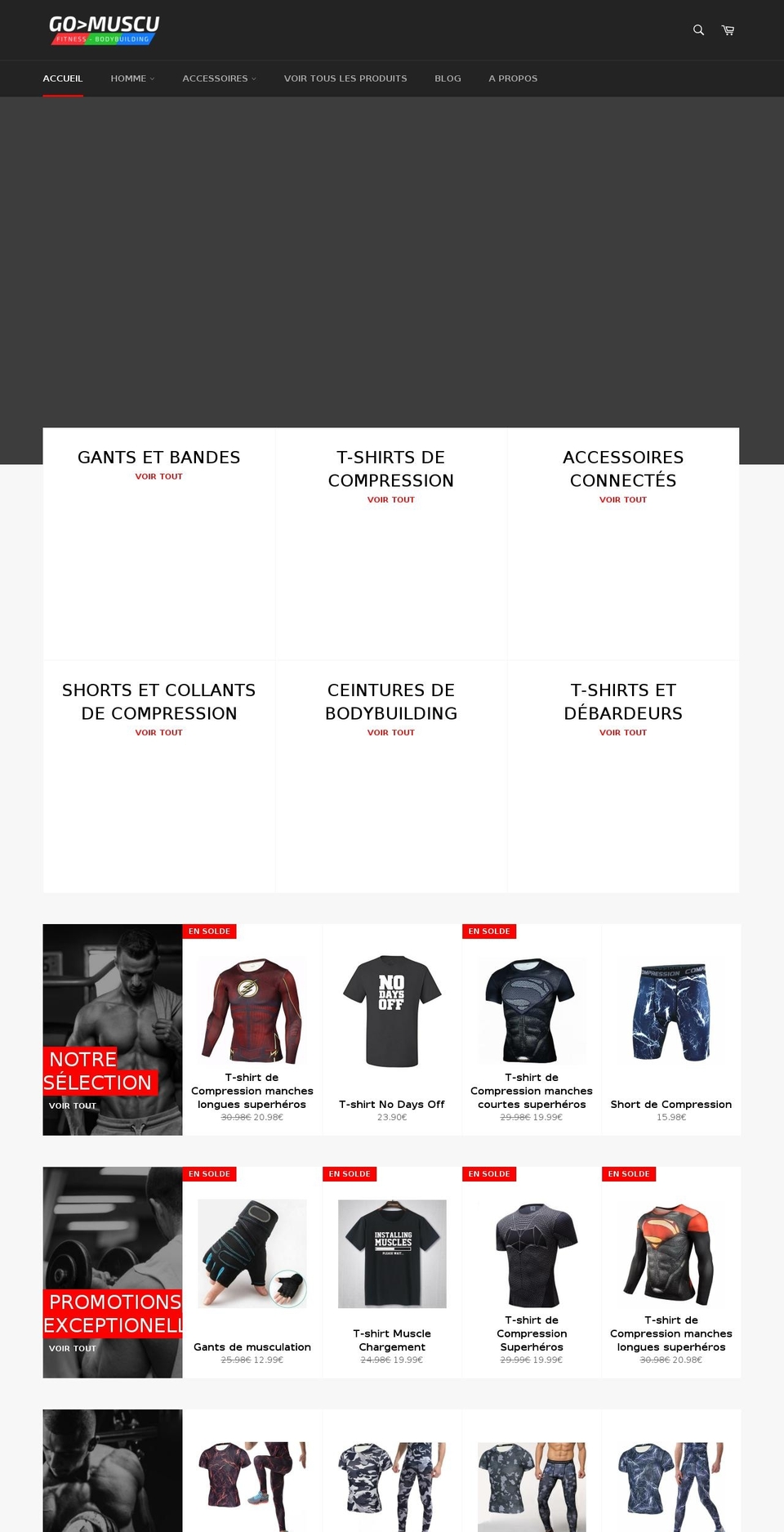 gomusculation.com shopify website screenshot
