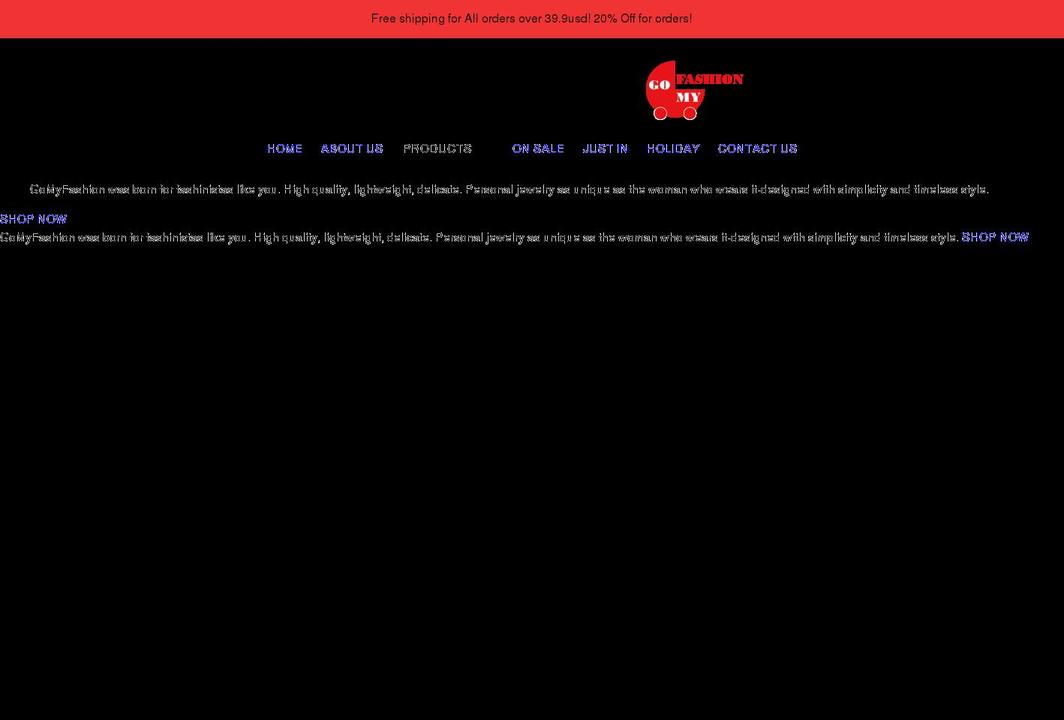 gomyfashion.com shopify website screenshot