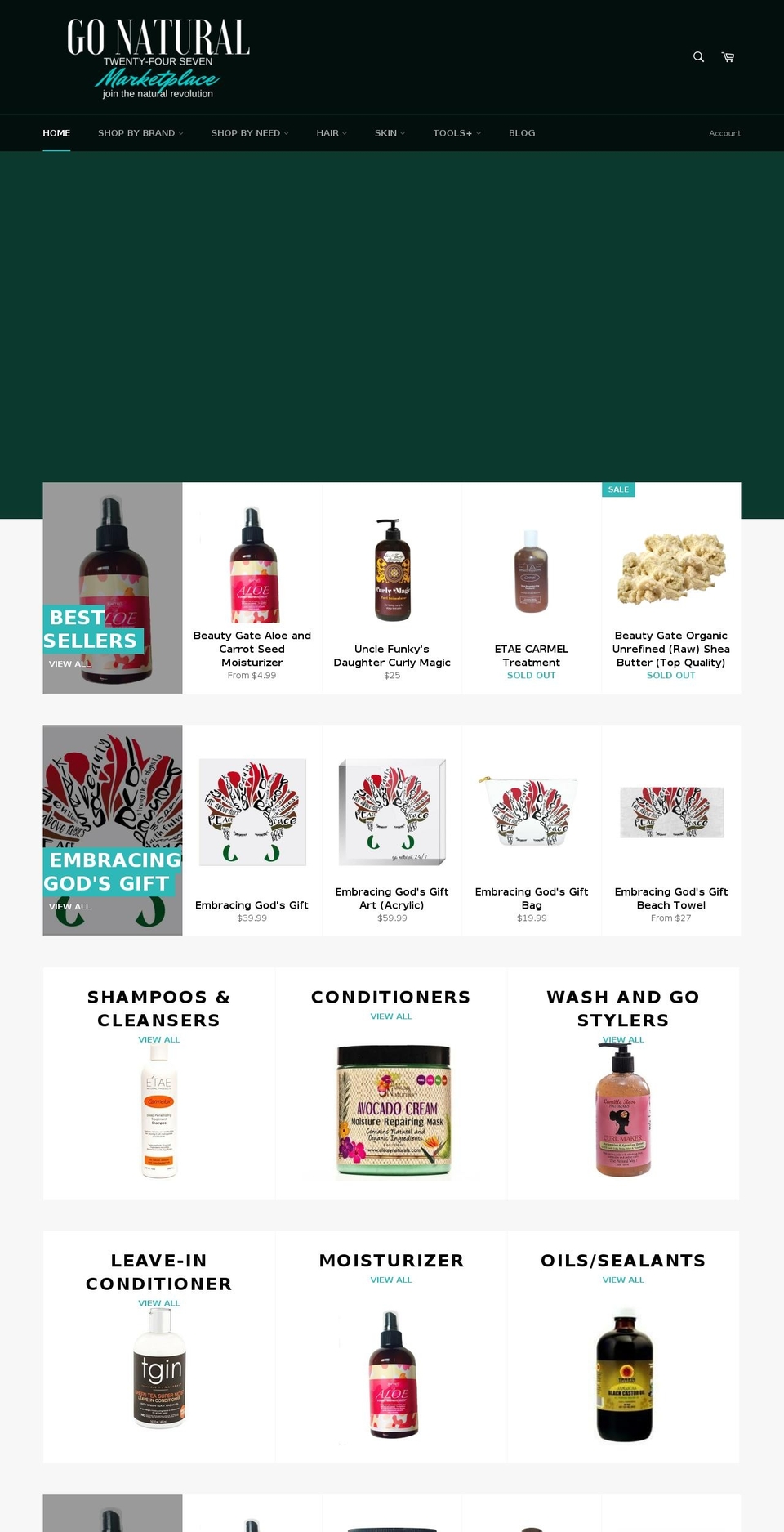 gonatural247.com shopify website screenshot