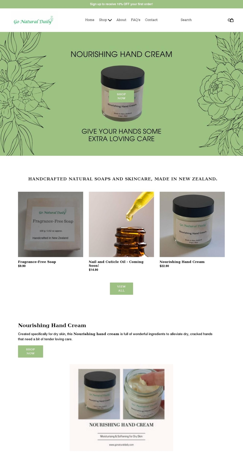 gonaturaldaily.com shopify website screenshot