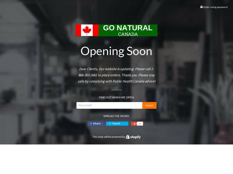 gonaturalmedicine.com shopify website screenshot