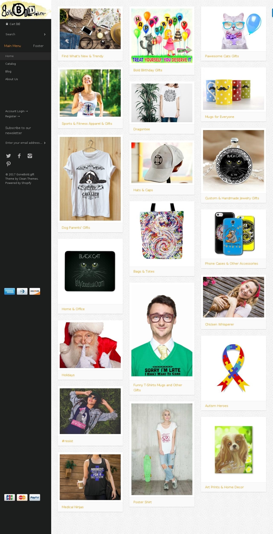 gonebold.gift shopify website screenshot