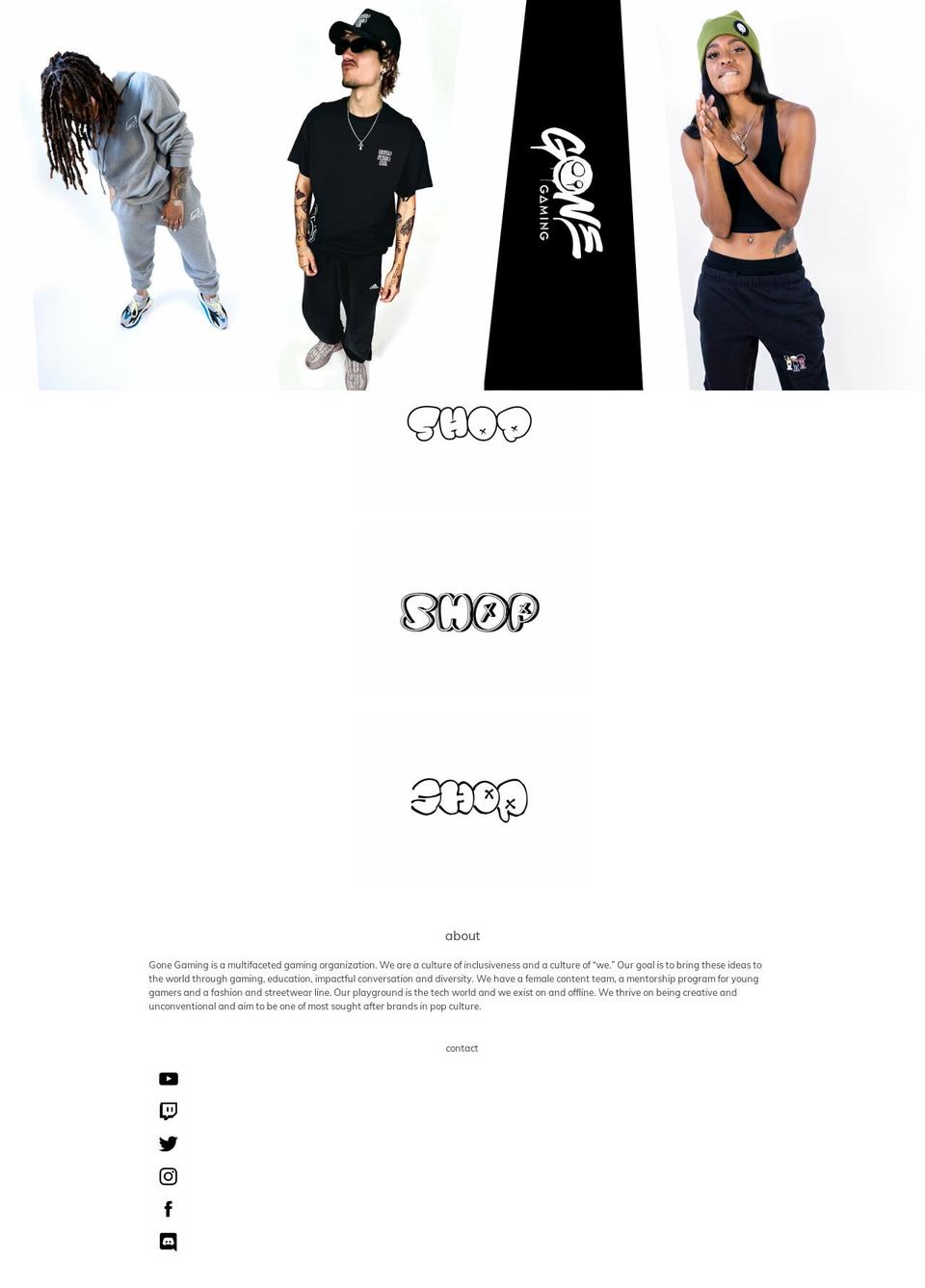 gonegaming.net shopify website screenshot