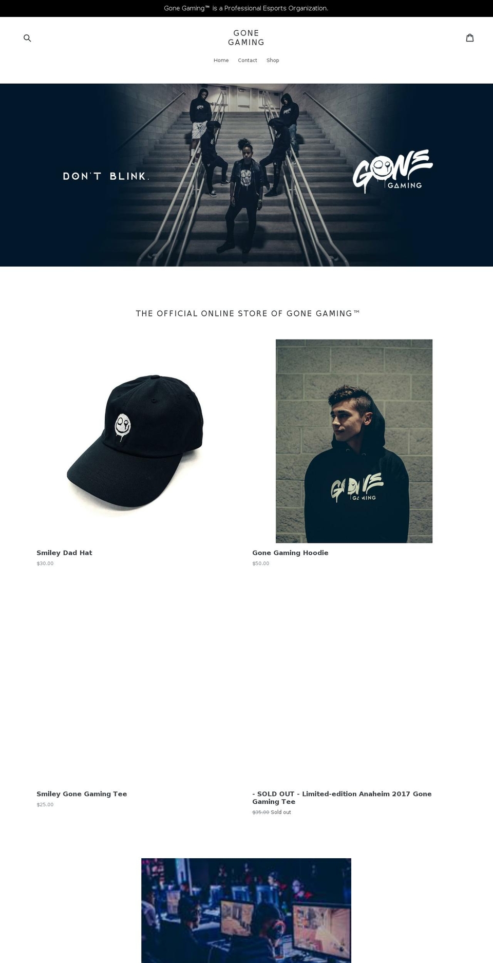 gonegaming.store shopify website screenshot