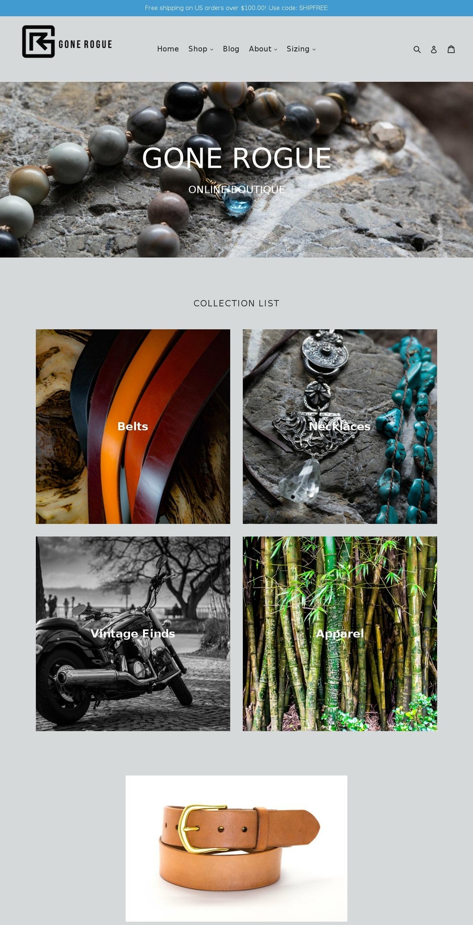 gonerogueonline.com — Shopify storefront screenshot