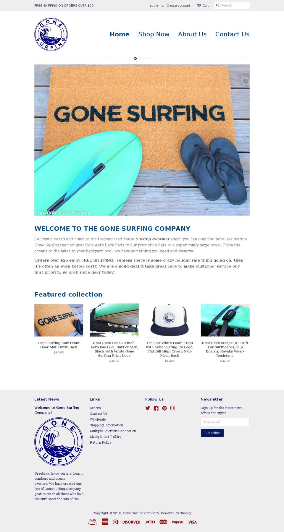 gonesurfingco.com — Shopify storefront screenshot
