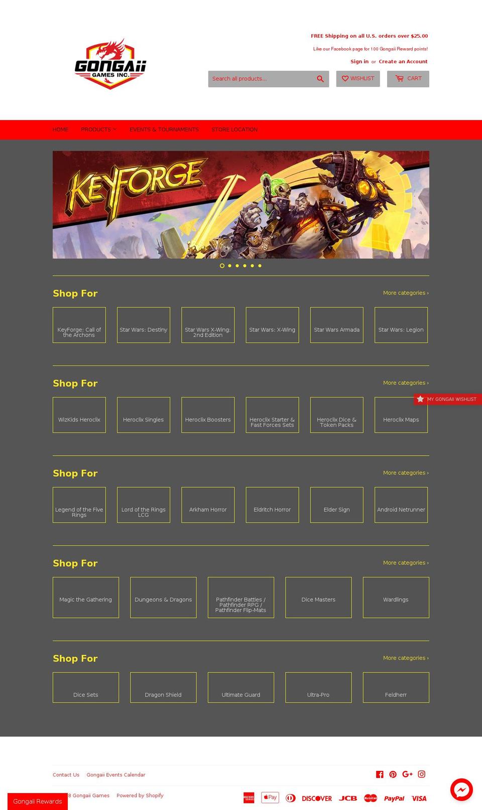 gongaii.com shopify website screenshot