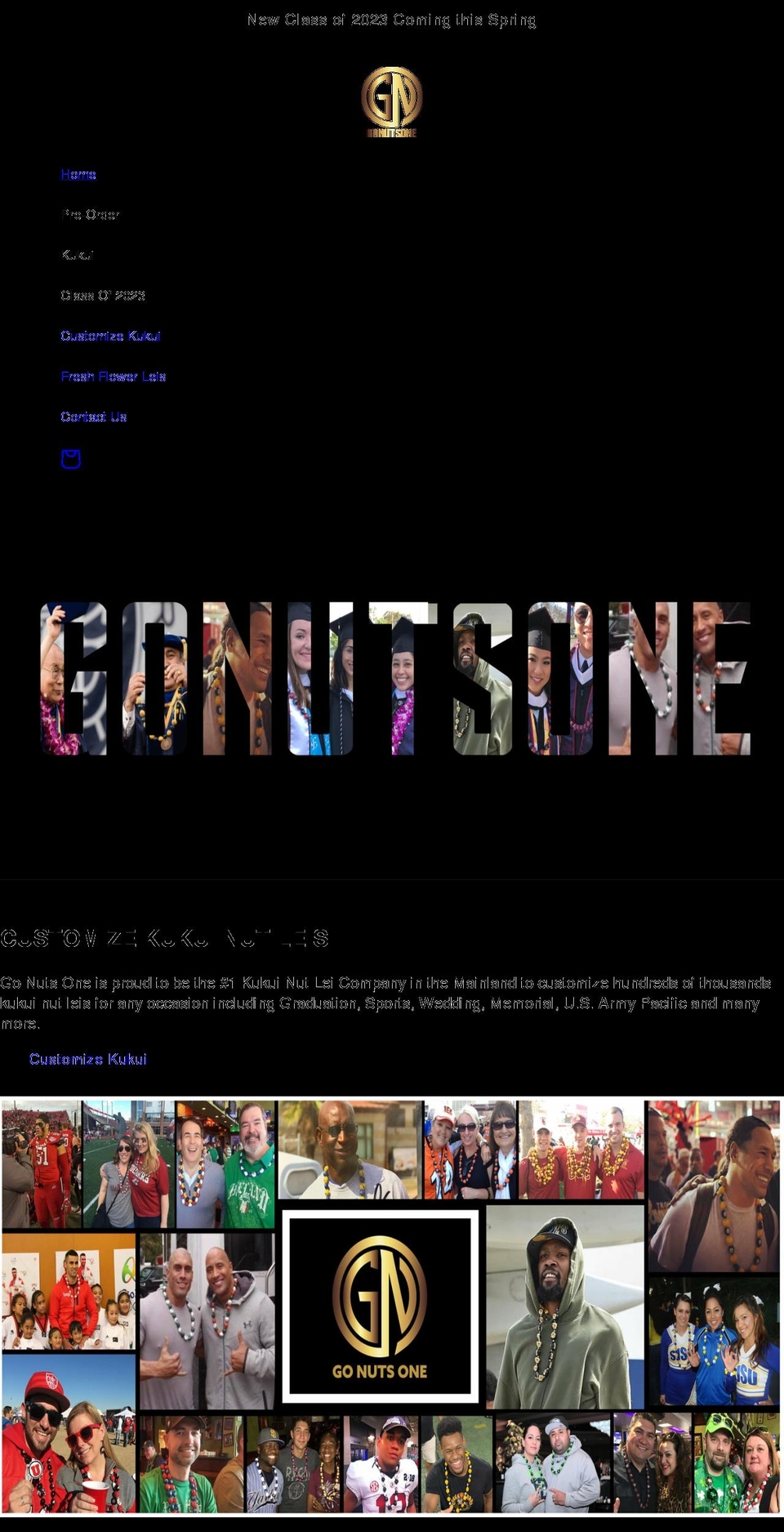 gonutsone.com shopify website screenshot