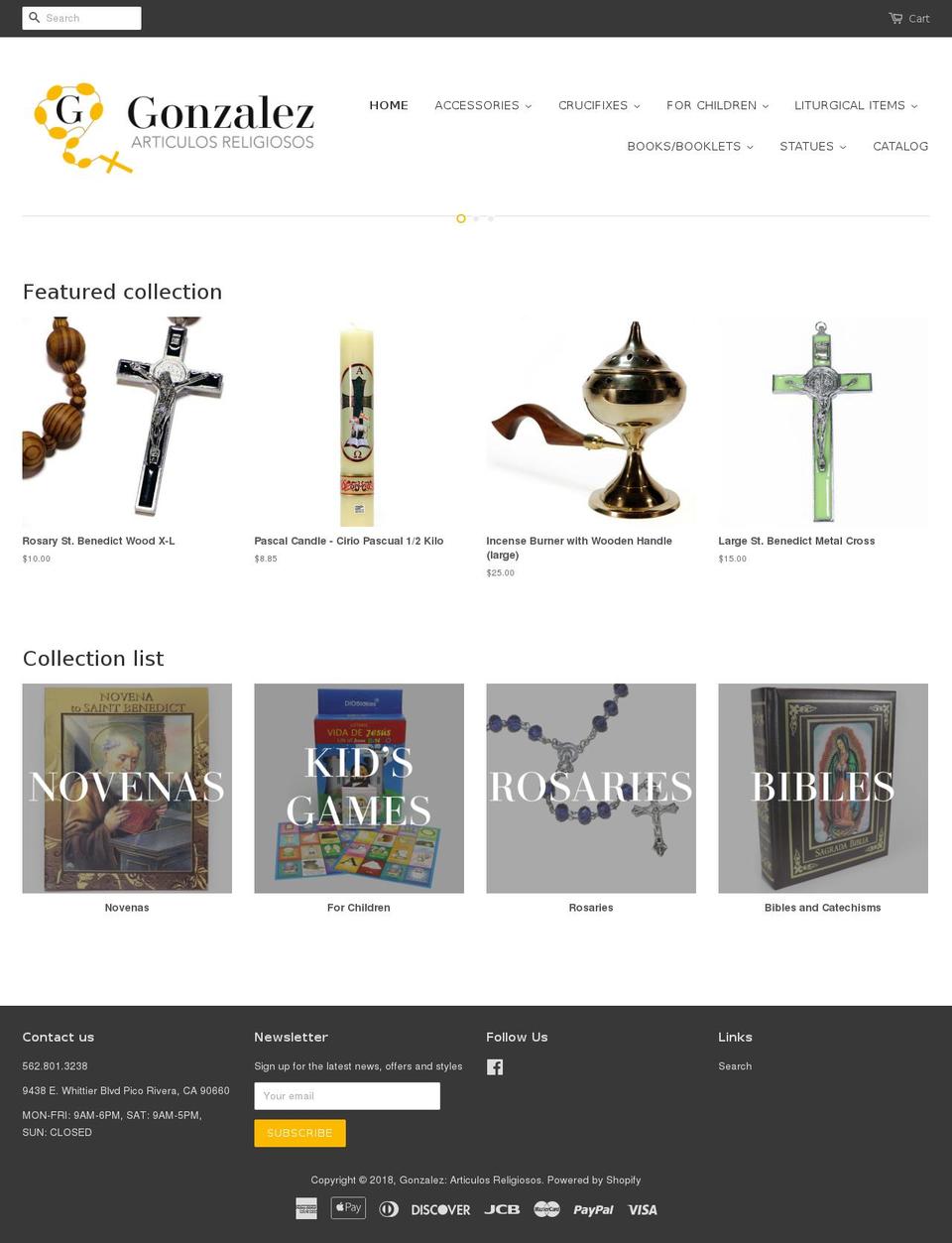 gonzalez-ar.com shopify website screenshot