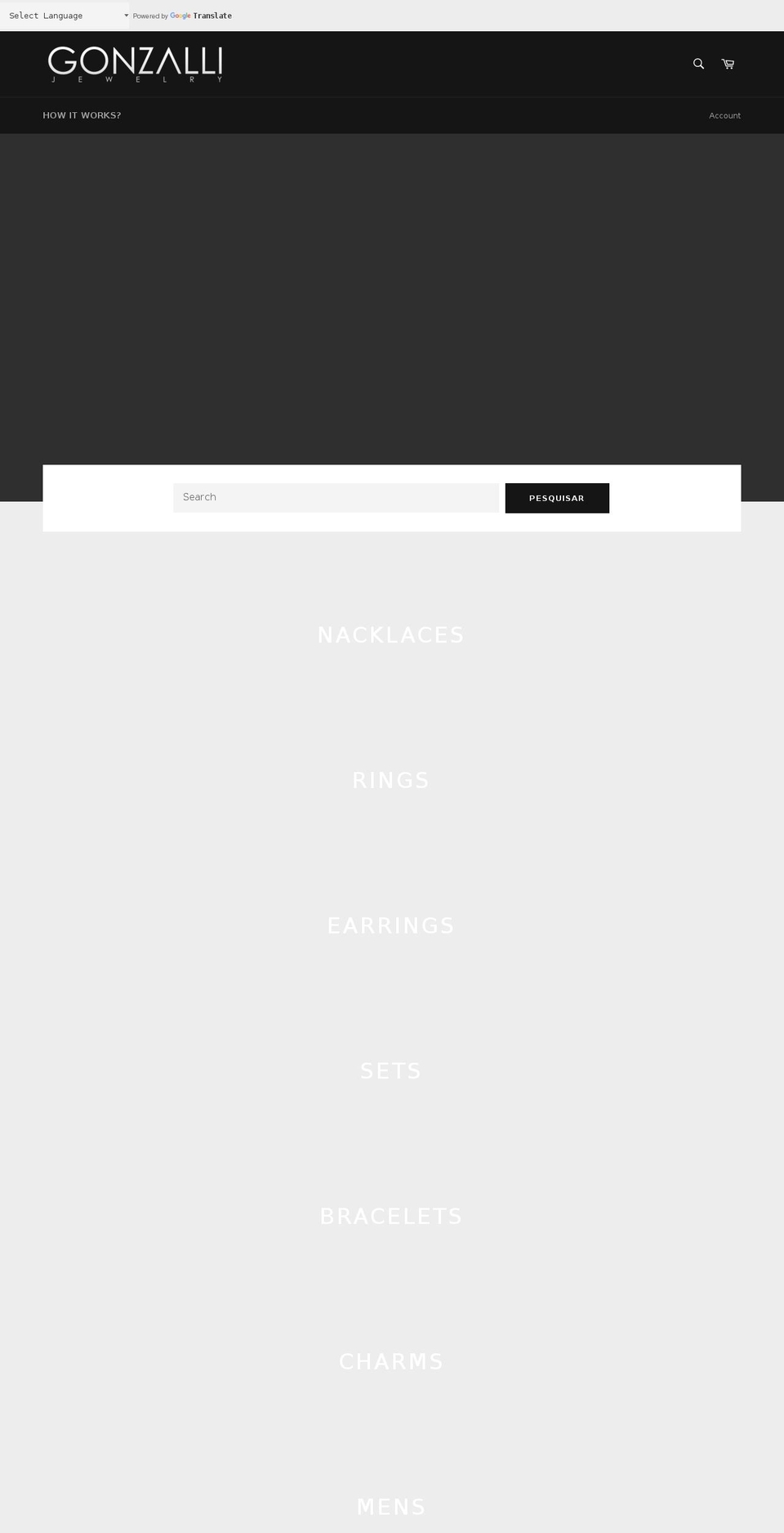 gonzalli.com shopify website screenshot