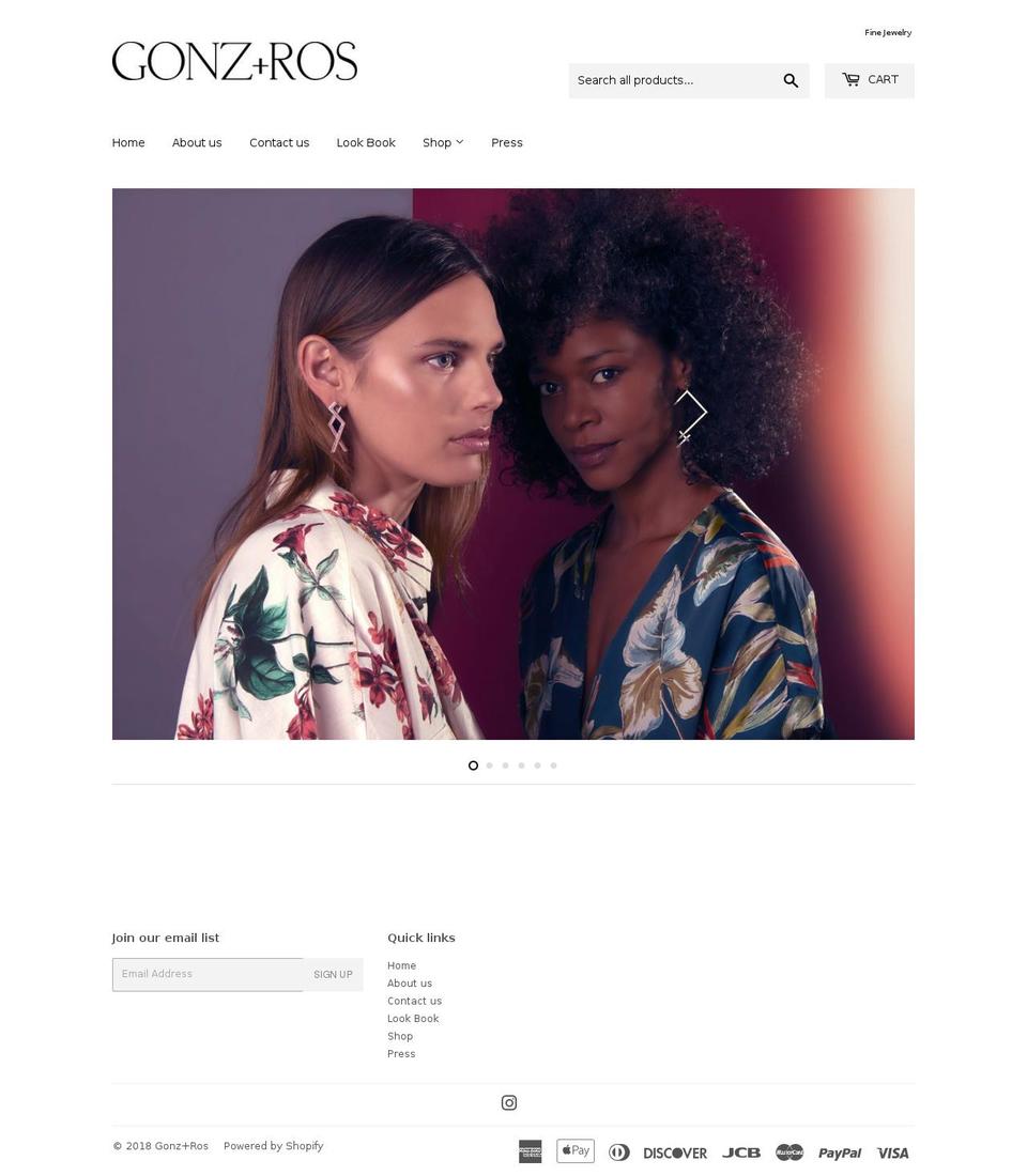 gonzandros.com — Shopify storefront screenshot
