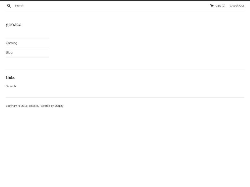 gooacc.com shopify website screenshot