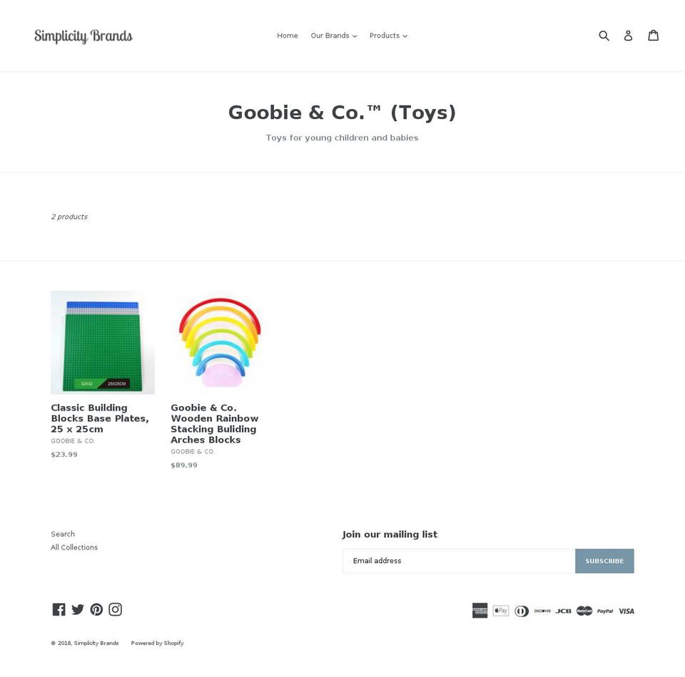 goobieco.com — Shopify storefront screenshot