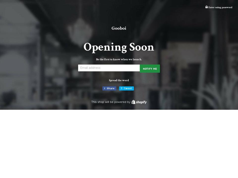 gooboi.com — Shopify storefront screenshot