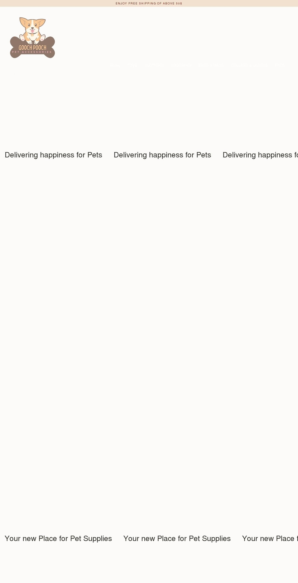 goochpooch.com shopify website screenshot