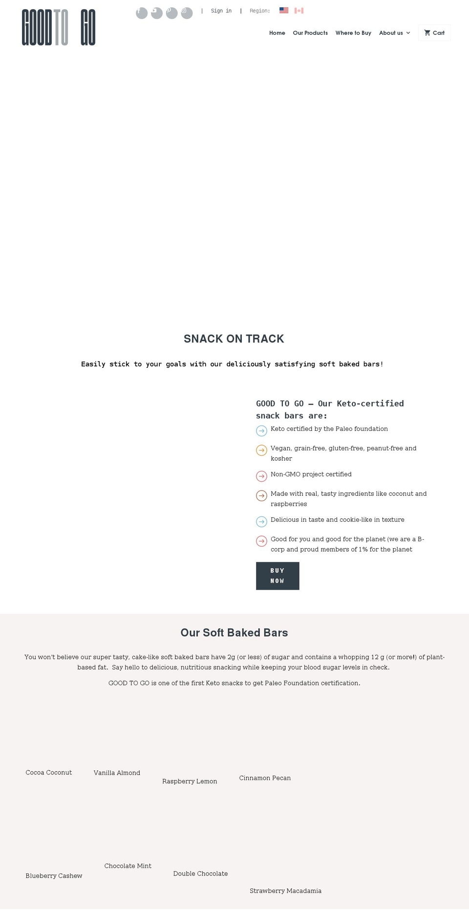 good2gosnacks.com shopify website screenshot