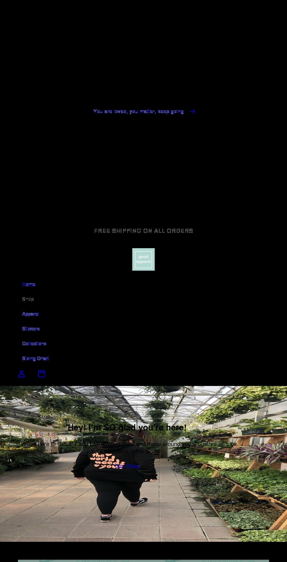 goodapparel.ca shopify website screenshot
