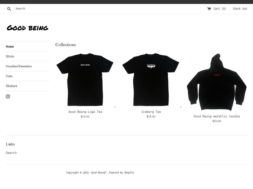 goodbeingco.com shopify website screenshot