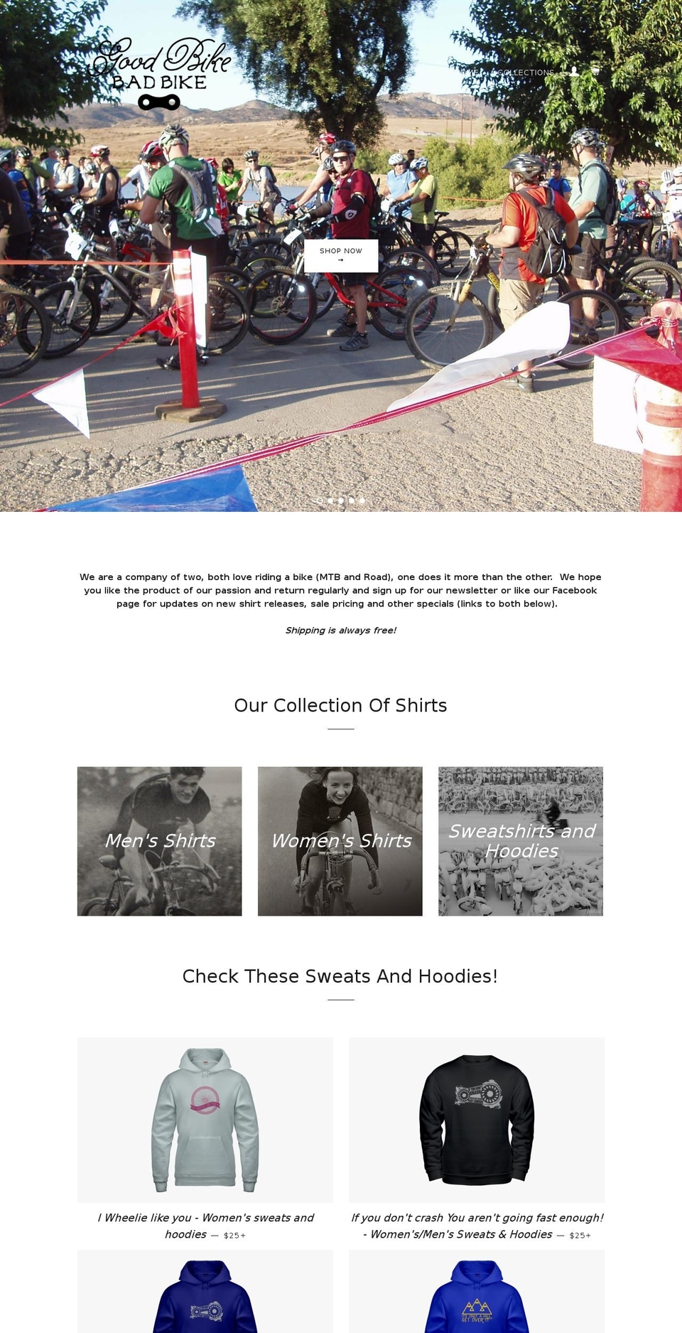 goodbikebadbike.com shopify website screenshot