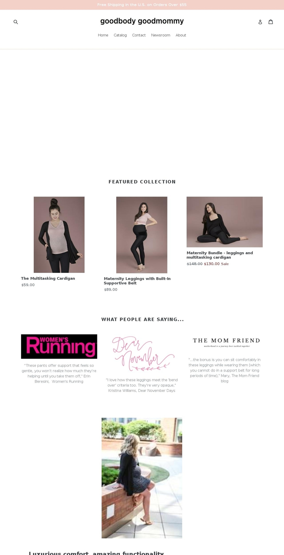goodbodygoodmommy.com shopify website screenshot