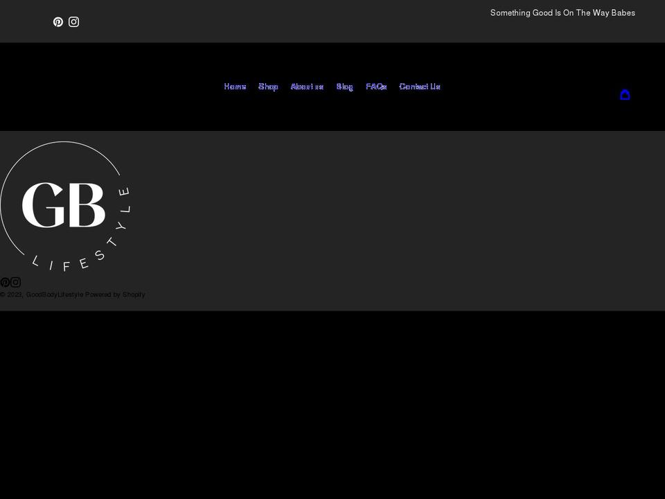 Dark and dreamy Shopify theme site example goodbodylifestyle.com
