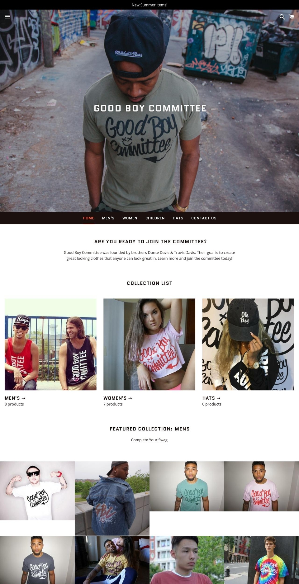 goodboycommittee.com shopify website screenshot
